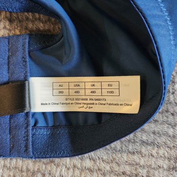 Avenue Bra, Lightly lined, Underwire, Sz 48D, Dark Teal (Poseidon) NWT, - Picture 5 of 6